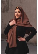 Hijab en soie de médine taupe